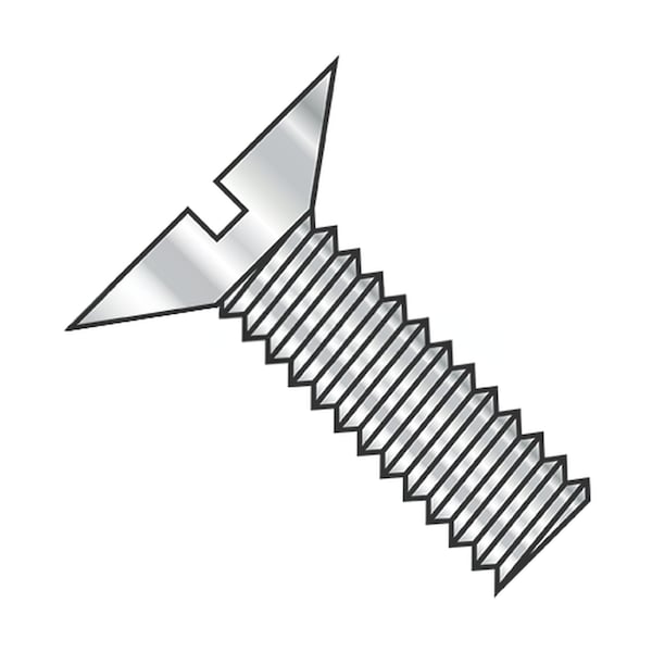 Usa Industrials #6-32 x 1/2 in Slotted Flat Machine Screw, Plain 18-8 Stainless Steel BULK-SCRW-4686 - main